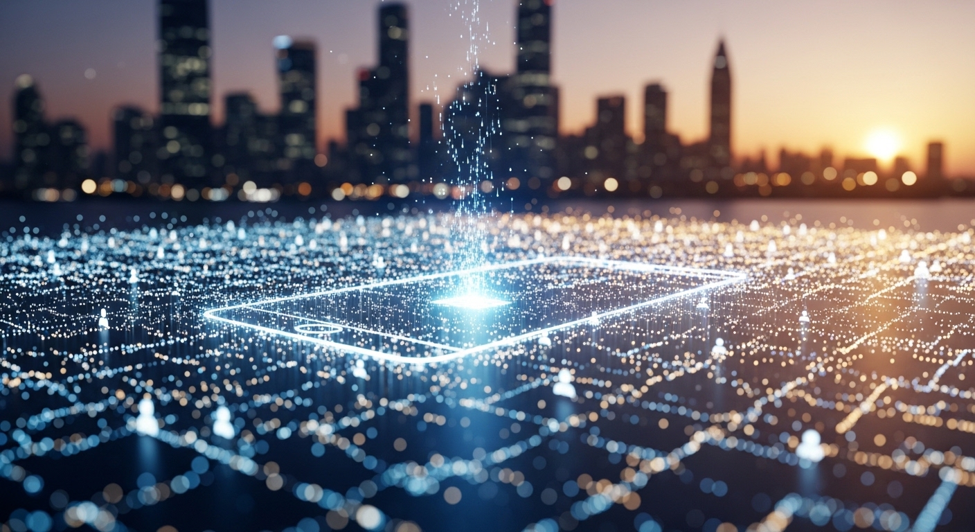 Mạng lưới kỹ thuật số phát triển mạnh mẽ từ thiết bị di động, minh họa tiềm năng kiếm tiền từ Tiktok cho người mới trong kỷ nguyên số.