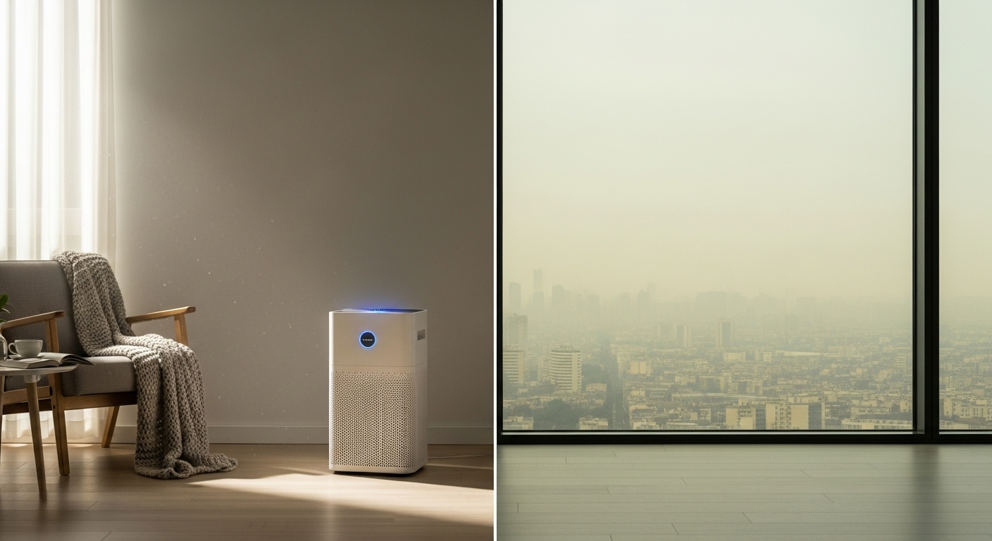 Lựa chọn 1 được ưu tiên hơn một chút vì nó nhấn mạnh kết quả (sạch sẽ, thanh bình) mà máy lọc mang lại, điều này thường hấp dẫn người dùng hơn khi họ tìm kiếm giải pháp. Nó cũng tạo ra một sự đối lập mạnh mẽ hơn về mặt cảm xúc.