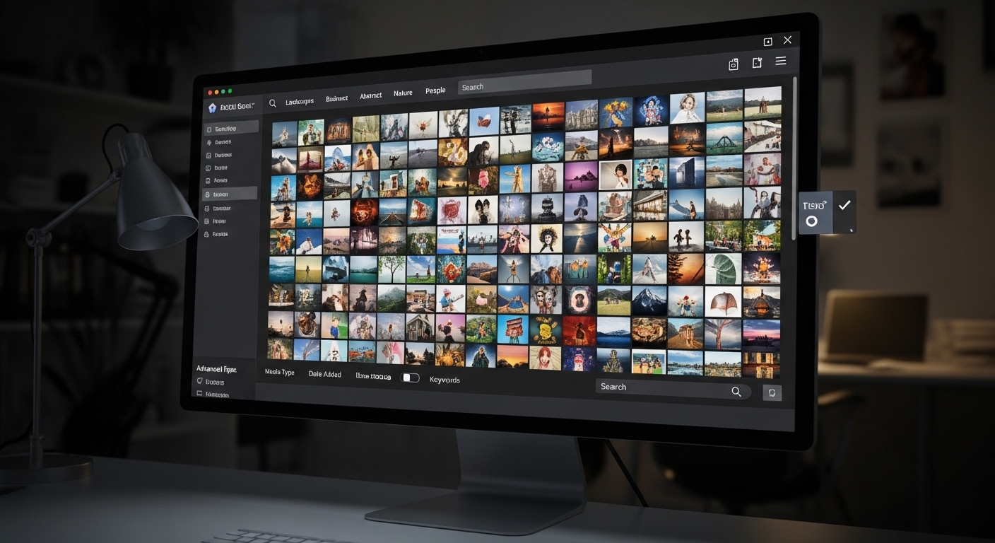 Giao diện thư viện tài nguyên số rộng lớn hiển thị hàng ngàn video clip, hình ảnh và âm thanh chất lượng, cung cấp nguồn lực dồi dào cho việc học cách làm video trên Canva và tạo nội dung ấn tượng.
