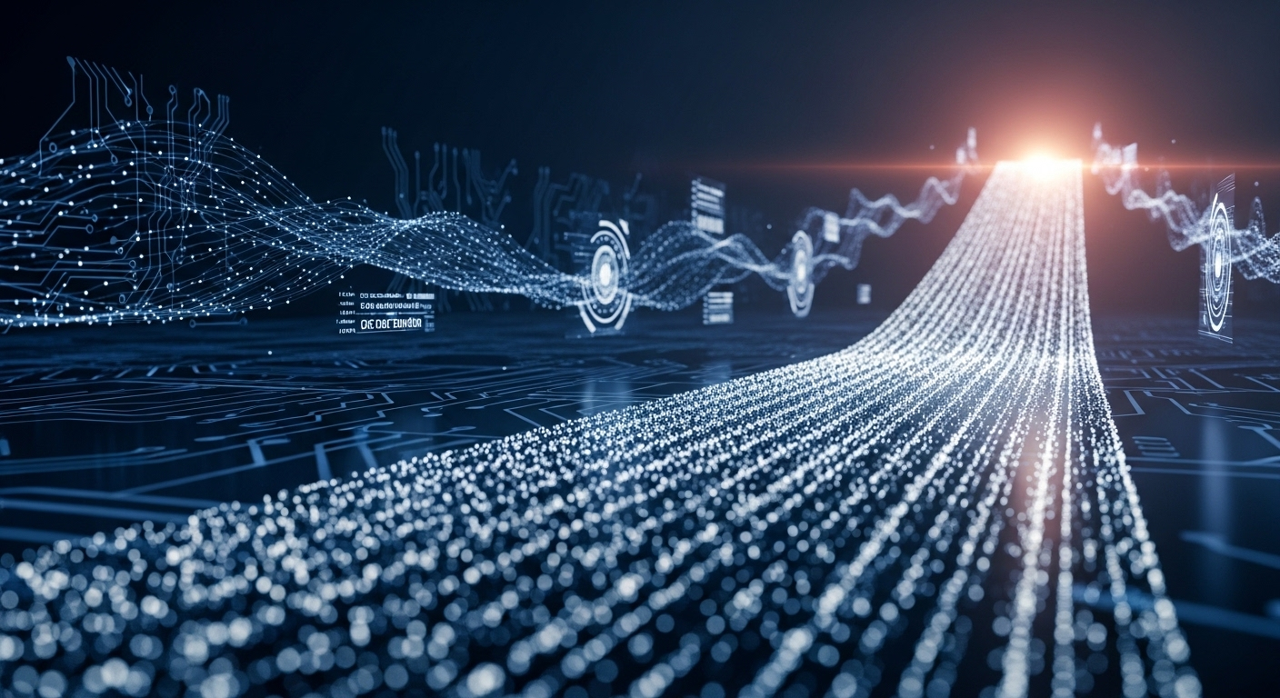 Con đường kỹ thuật số sáng rực hướng tới chân trời, biểu tượng cho tiềm năng phát triển và cơ hội kiếm tiền trên TikTok trong kỷ nguyên công nghệ.