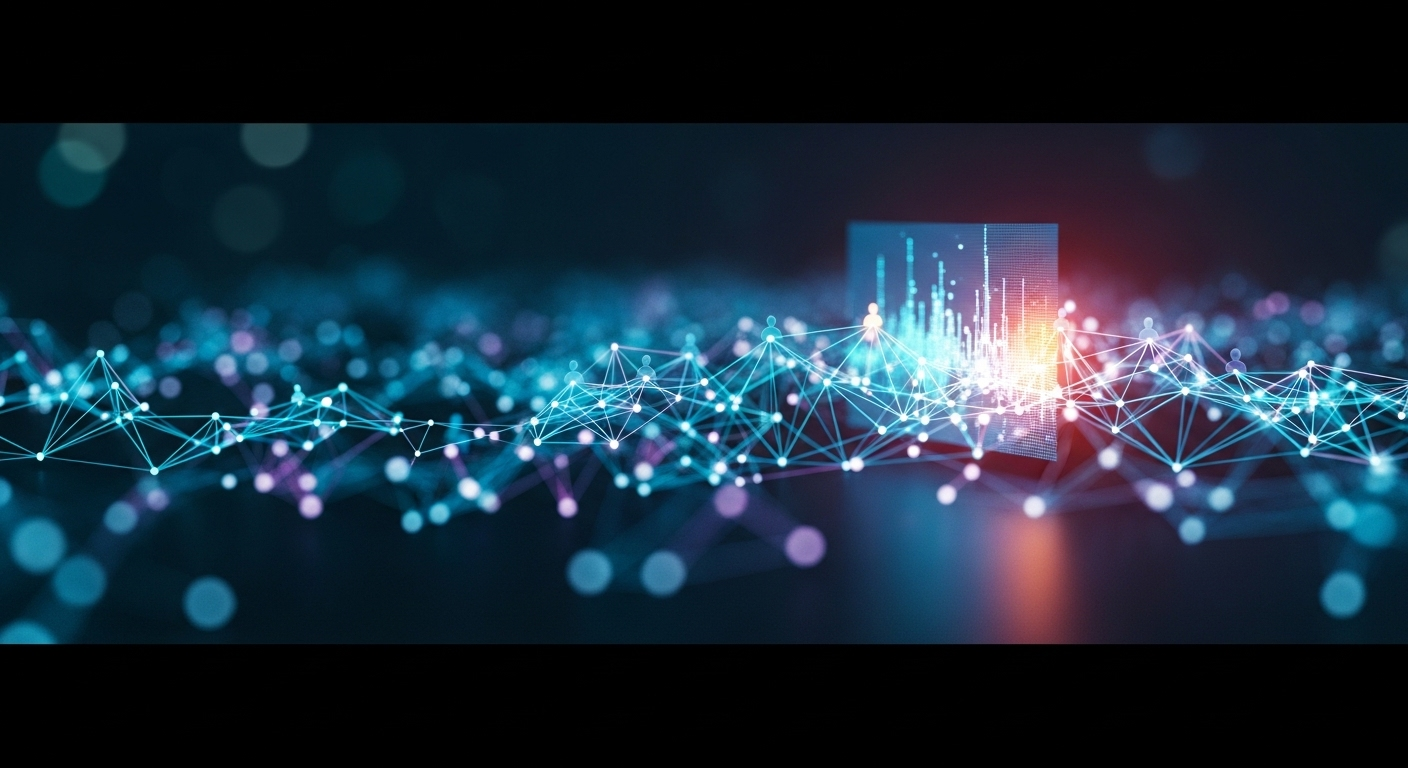 Mạng lưới kỹ thuật số phát sáng, lan tỏa mạnh mẽ, tượng trưng cho sự kết nối và tăng trưởng tương tác khán giả rộng khắp, minh họa hiệu quả của dịch vụ tăng sub Youtube.