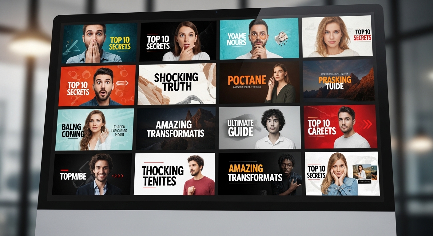 Các thumbnail video YouTube chuyên nghiệp, rực rỡ trên màn hình, với thiết kế thu hút giúp tăng lượt xem và tăng like Youtube.