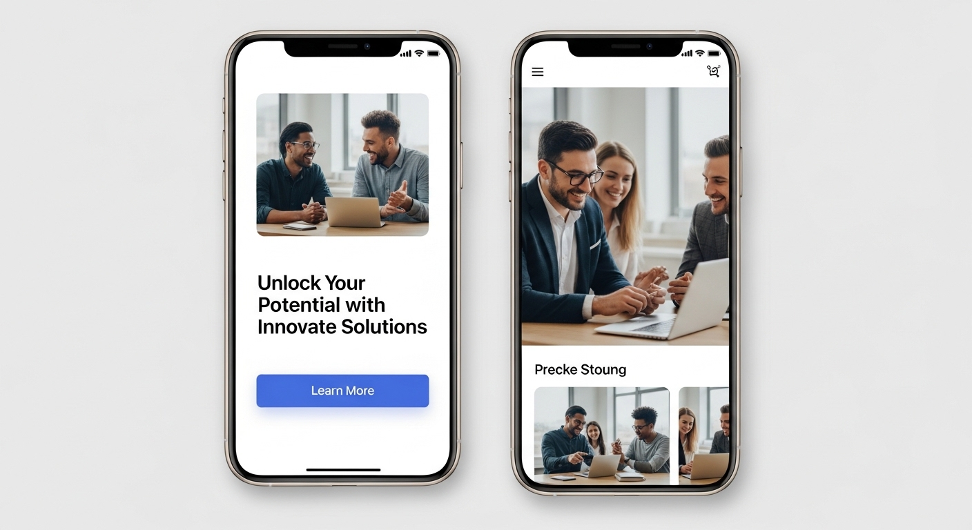 Landing Page phản hồi hiển thị trên điện thoại, máy tính bảng, laptop với thiết kế đồng bộ, CTA rõ ràng, minh chứng cho việc tối ưu Landing Page Facebook hiệu quả.