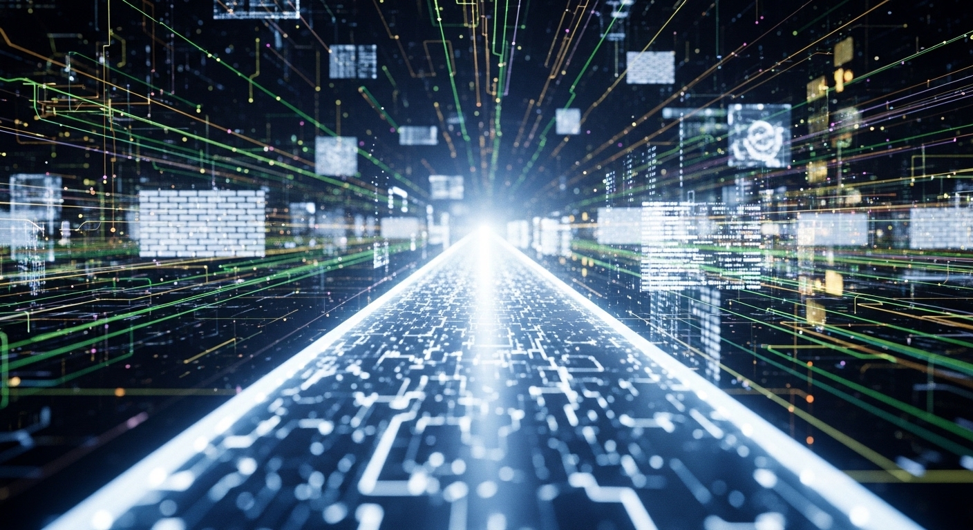 Con đường kỹ thuật số sáng rõ vượt qua mạng lưới dữ liệu phức tạp, tượng trưng cho giải pháp ổn định để tăng view Youtube bằng VPS. Con đường kỹ thuật số sáng rõ vượt qua mạng lưới dữ liệu phức tạp, tượng trưng cho giải pháp ổn định để tăng view Youtube bằng VPS.