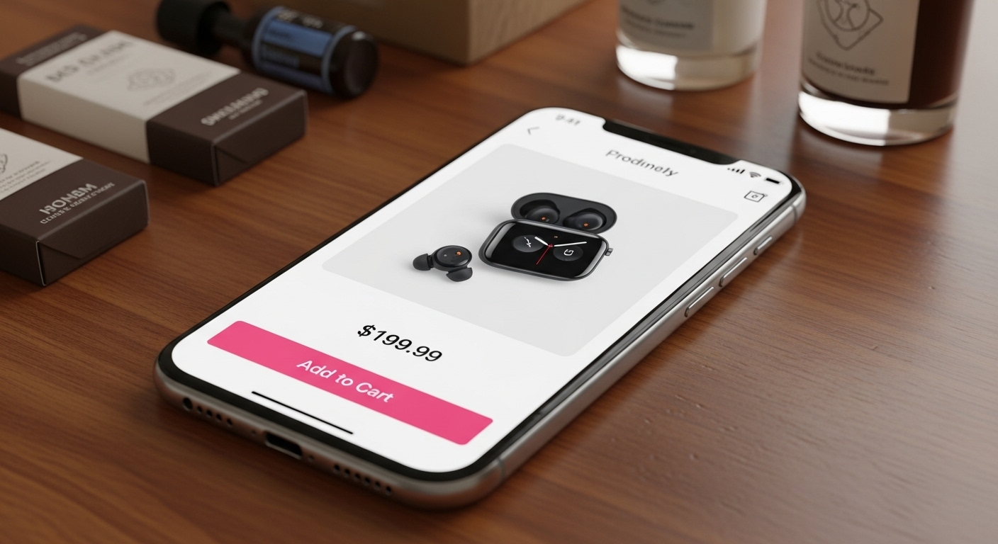 Trang sản phẩm e-commerce chuyên nghiệp trên điện thoại, công cụ đắc lực để bán hàng online và kiếm tiền trên TikTok.