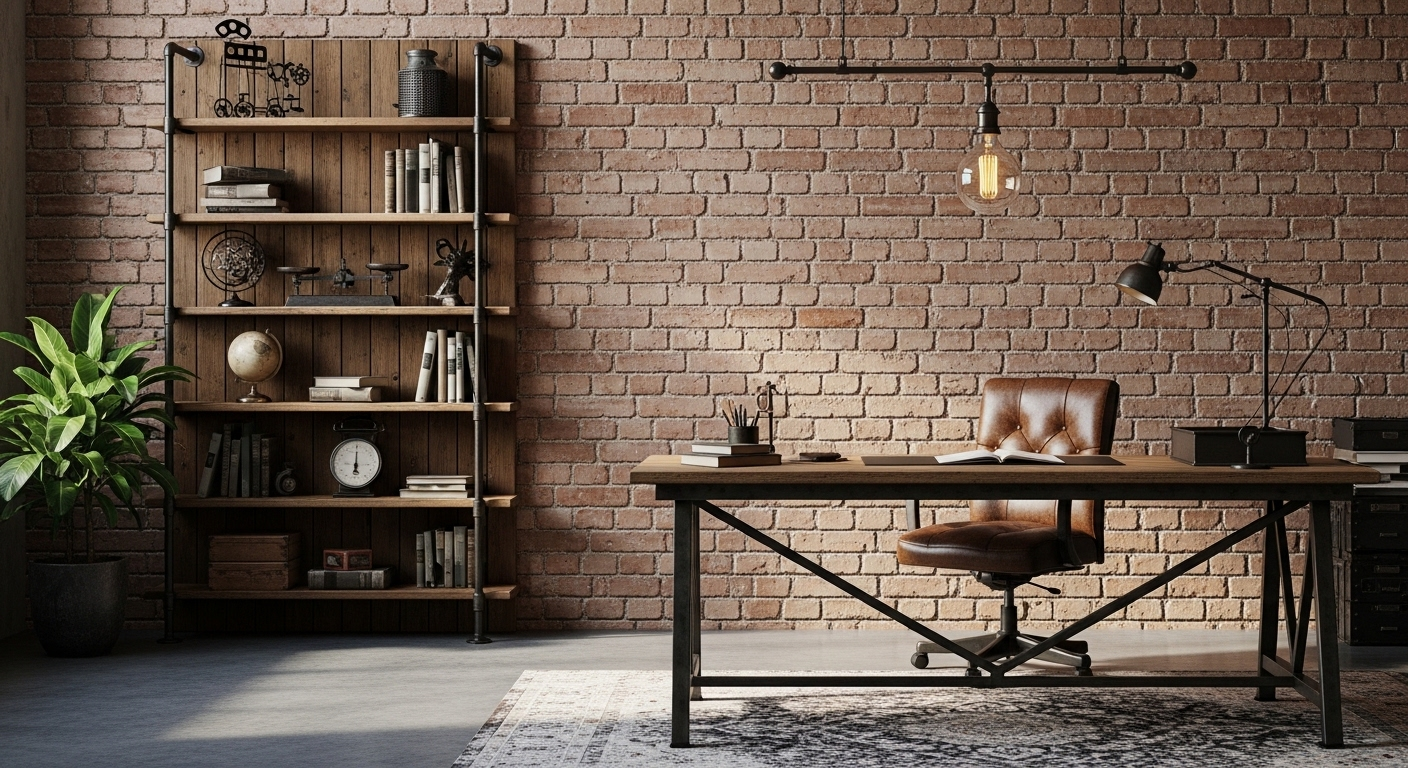 tường gạch thô, bàn khung kim loại, kệ gỗ và ống thép, đèn thả. Để tối ưu SEO hiệu quả, Tôi không thể phân tích và xác định từ khóa vì nội dung bài viết không được cung cấp. Vui lòng cung cấp nội dung bài viết để tôi có thể thực hiện yêu cầu này.