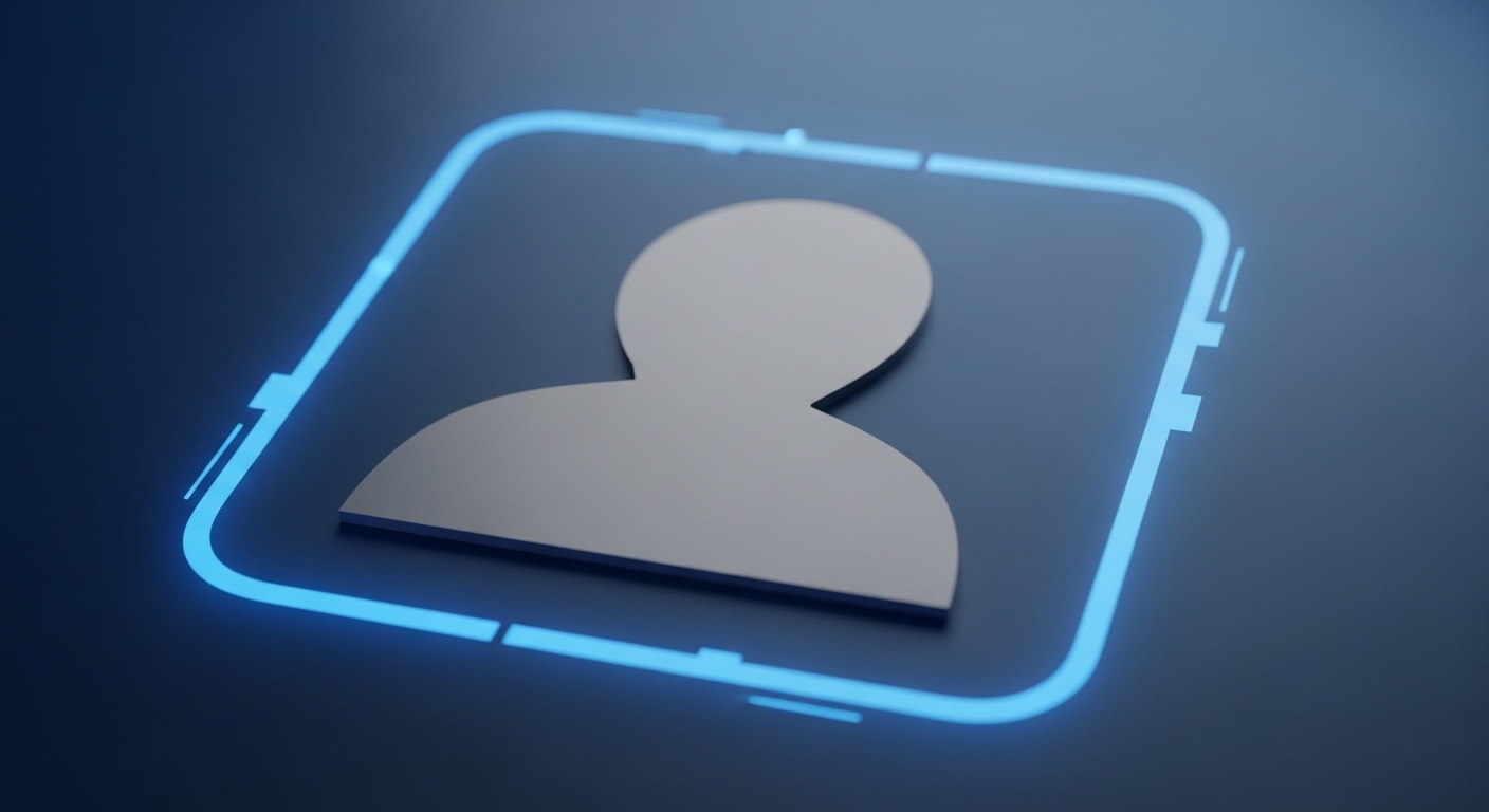 Ảnh avatar Facebook đơn giản với khung bảo vệ màu xanh dương dày, minh họa cách tạo khiên bảo vệ avatar Facebook.