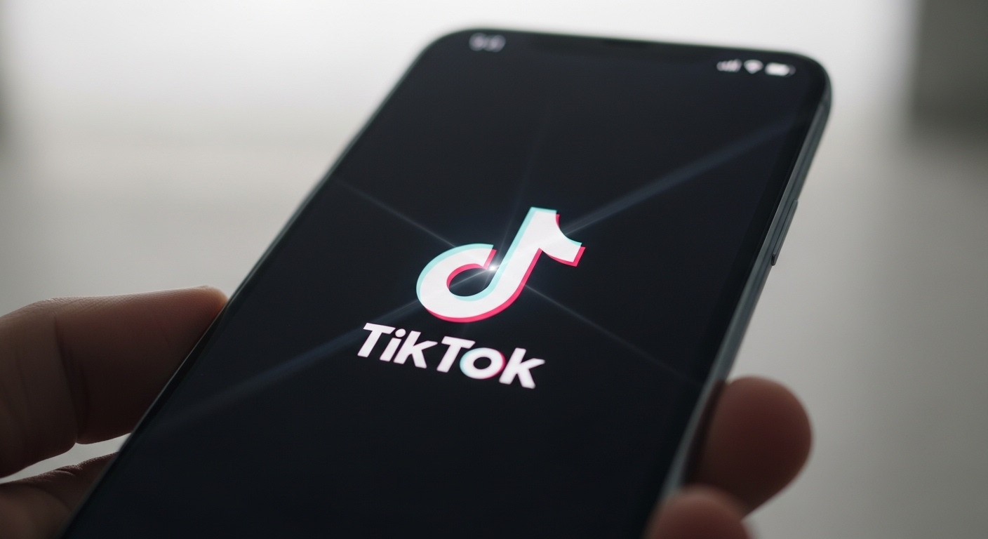 Màn hình điện thoại với logo TikTok phát sáng rực rỡ, biểu tượng cho cơ hội mới. Tìm hiểu cách bật kiếm tiền trên TikTok để khai thác tối đa tiềm năng.