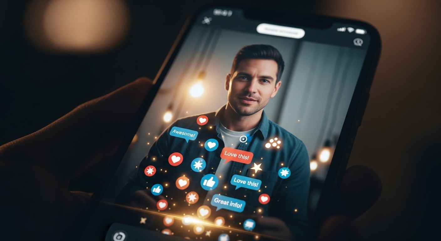 Màn hình smartphone cận cảnh hiển thị livestream sôi động với người dẫn và các icon tương tác, minh họa cách kiếm tiền trên TikTok.