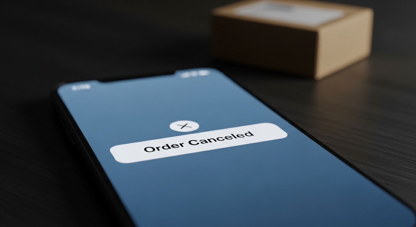 Màn hình điện thoại hiển thị thông báo 