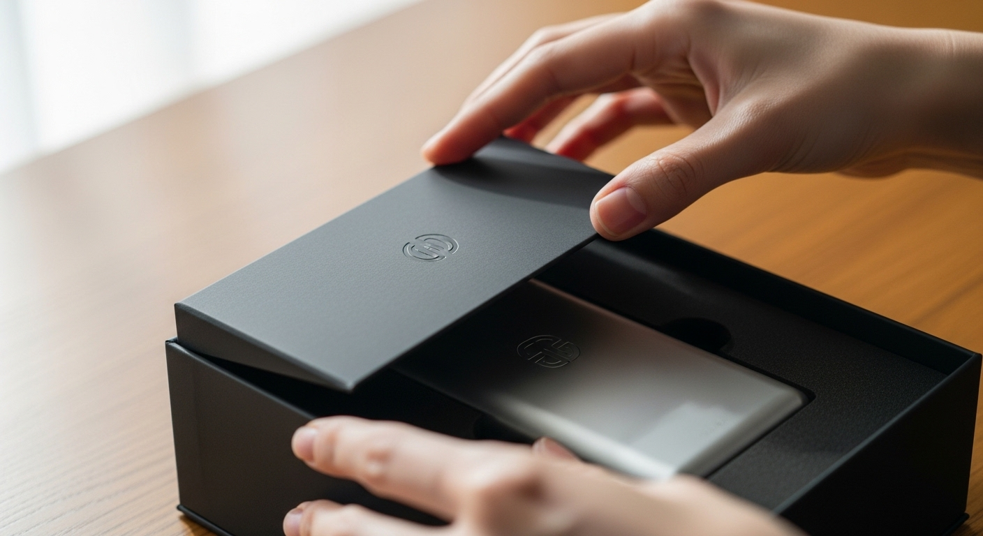 Mở hộp sản phẩm mới tinh tế dưới ánh sáng tự nhiên, gợi ý nội dung hấp dẫn cho cách làm tiếp thị liên kết trên TikTok.