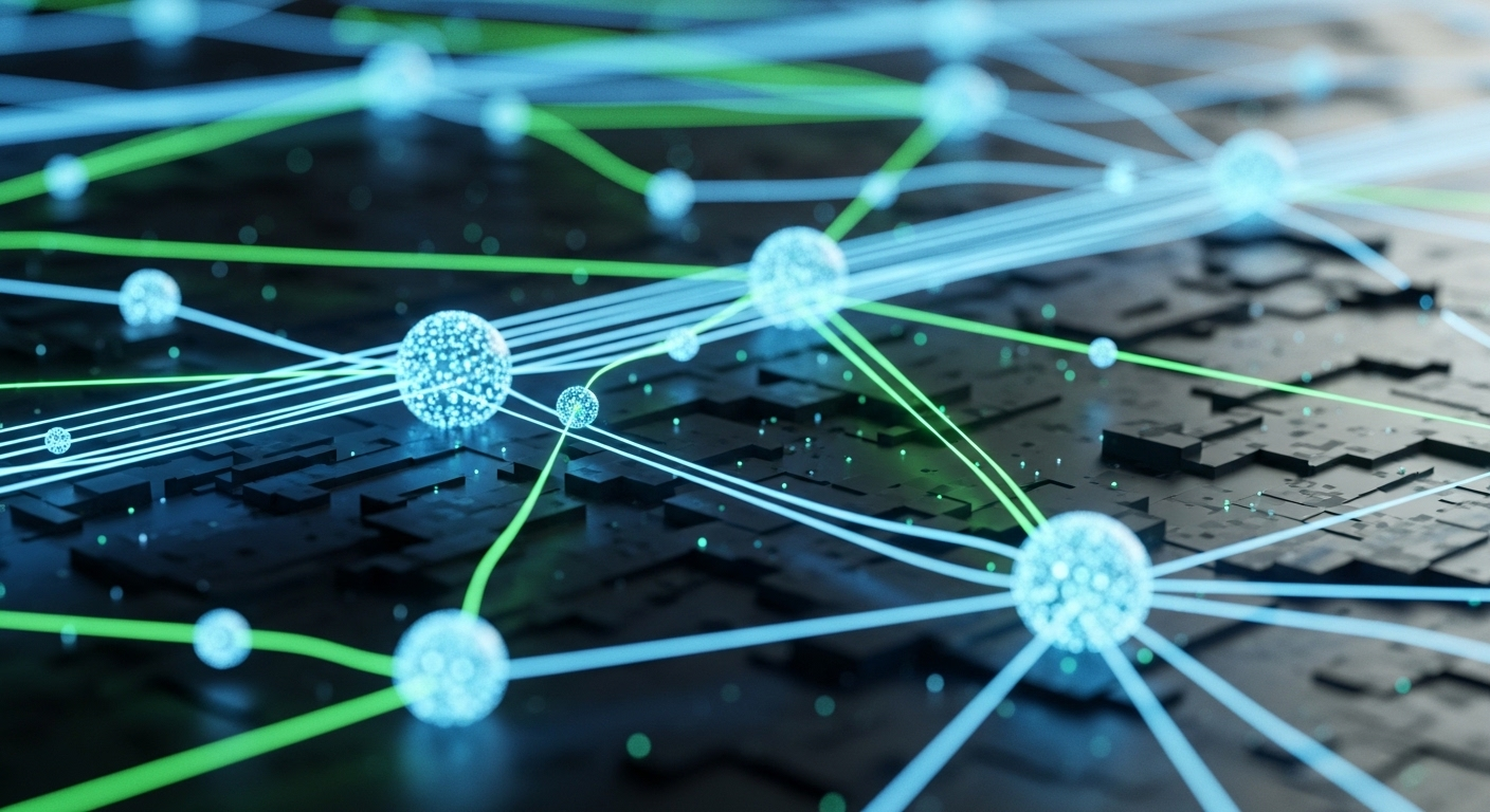 Mạng lưới dữ liệu kỹ thuật số xanh lam và xanh lục rực rỡ, kết nối thị trường toàn cầu, minh họa tiềm năng kiếm tiền online MMO. Mạng lưới dữ liệu kỹ thuật số xanh lam và xanh lục rực rỡ, kết nối thị trường toàn cầu, minh họa tiềm năng kiếm tiền online MMO.