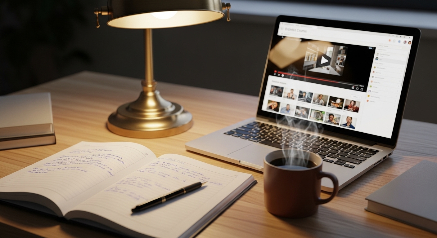 Laptop hiển thị khóa học 